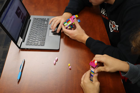 students using legos to learn